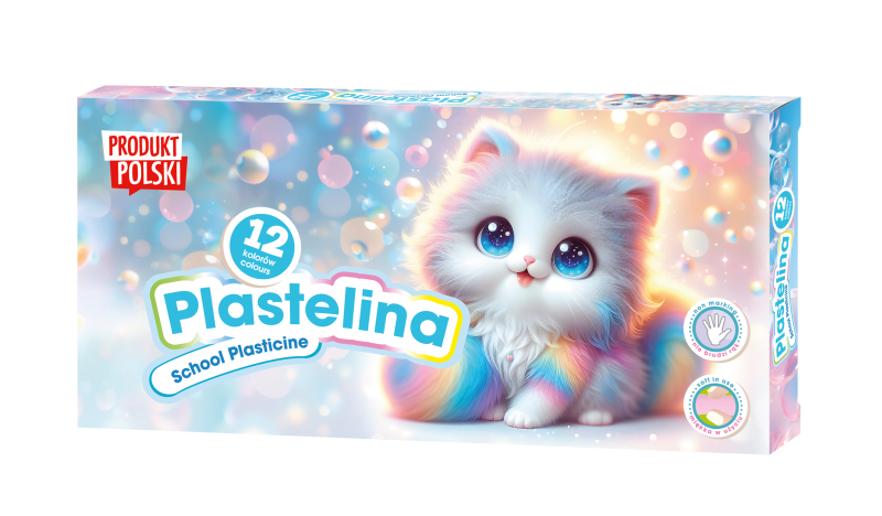 PLASTELINA 12 KOTKI