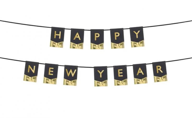 BANER HAPPY NEW YEAR 135X16,5CM