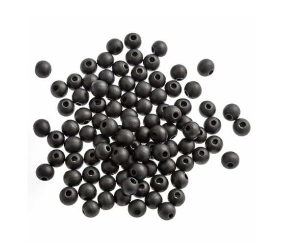 KORALIKI DREWNIANE 10MM MATOWA CZERŃ