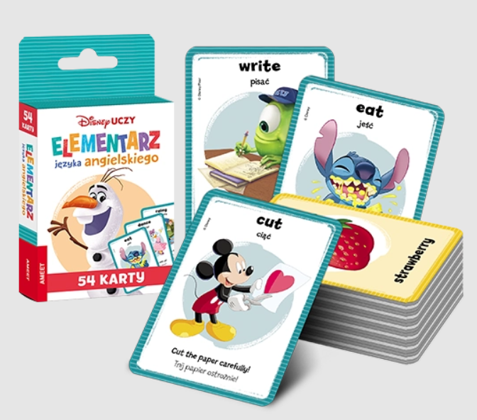 KSIĄŻECZKA DISNEY UCZY MIX. ELEMENTARZ JĘZYKA ANGIELSKIEGO KARTY BANER