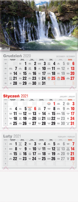 KALENDARZ TRÓJDZIELNY LUX 2027