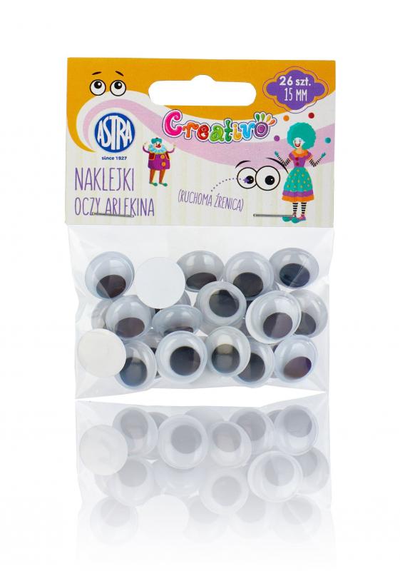 OCZY SAMOPRZYLEPNE 15MM - OCZY ARLEKINA