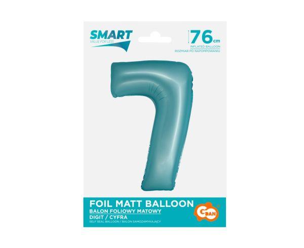 BALON FOLIOWY SMART CYFRA 7 J.NIEBIESKA MAT 76CM