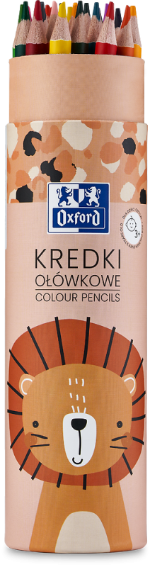 KREDKI 24+2 OŁÓWKOWE OXFORD KIDS TUBA