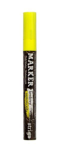 MARKER KREDOWY Z OKRĄGŁĄ KOŃCÓWKĄ NEONOWY ŻÓŁTY STRIGO