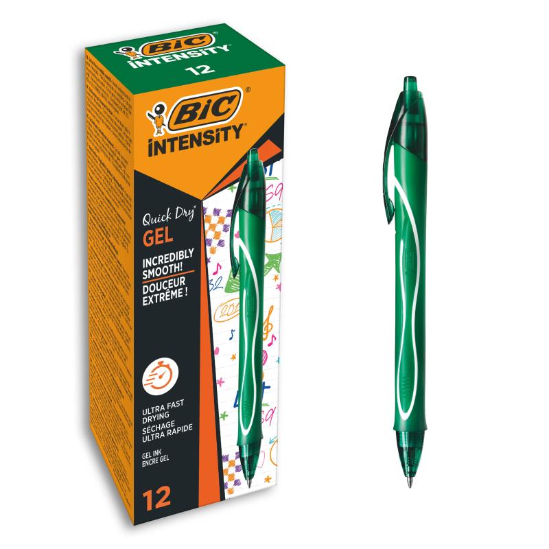 DŁUGOPIS BIC ŻELOWY INT Q/DRY ZIELONY BCL B12