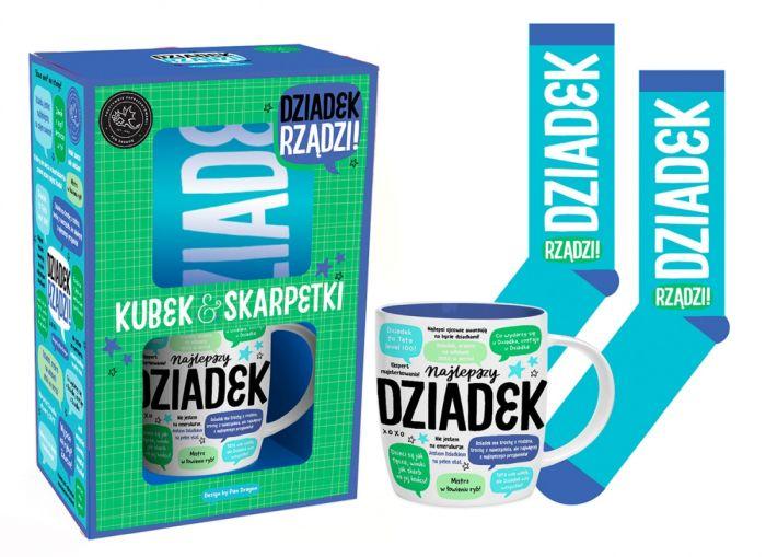 ZESTAW KUBEK+SKARPETY DZIADEK RZĄDZI DiB