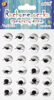 OCZY RUCHOME MT-6419 Z RZĘSAMI SAMOP.OKRĄGŁE 15MM A24