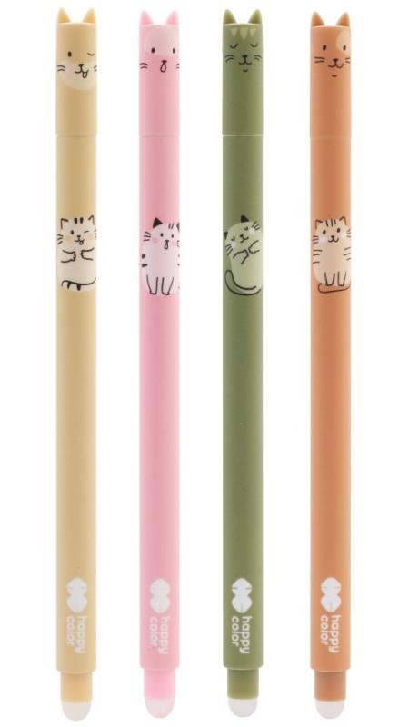 DŁUGOPIS WYMAZYWALNY WARM KITTY 0,5 NIEBIESKI HAPPY COLOR