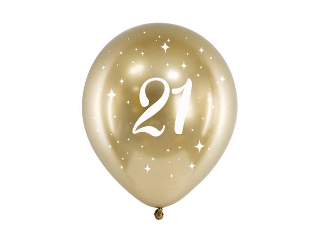 BALONY GLOSSY ZŁOTY 21 30CM A/6