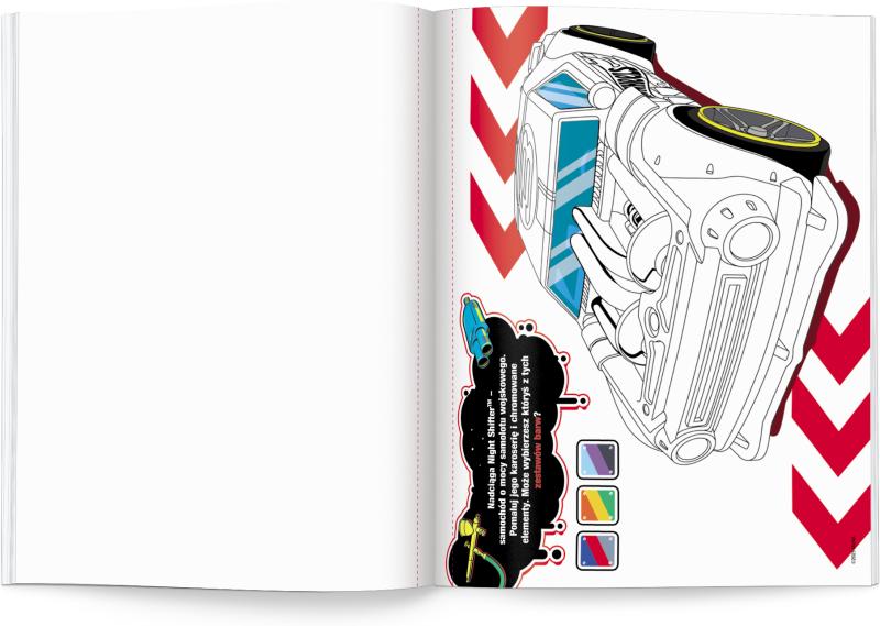 KSIĄŻECZKA MATTEL HOT WHEELS. POMALUJ BRYKĘ!