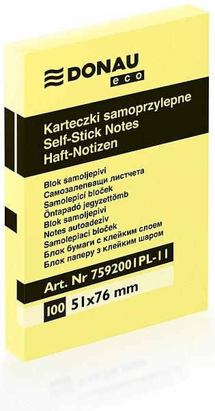 NOTES SAMOPRZ.51X76 DONAU ECO ŻÓŁTY