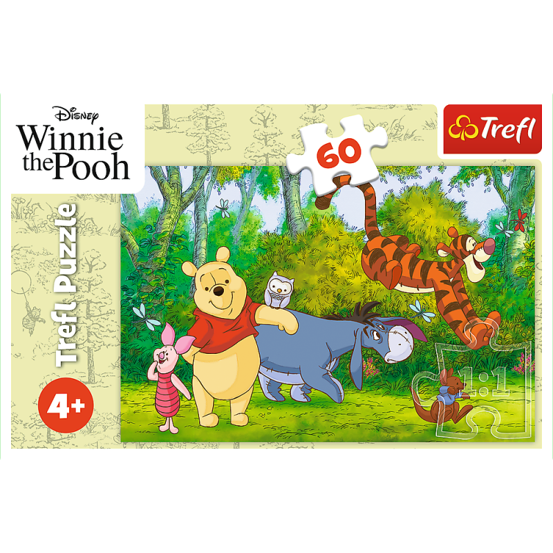 PUZZLE 60 TREFL SMACZNY MIODEK.KUBUŚ PUCHATEK