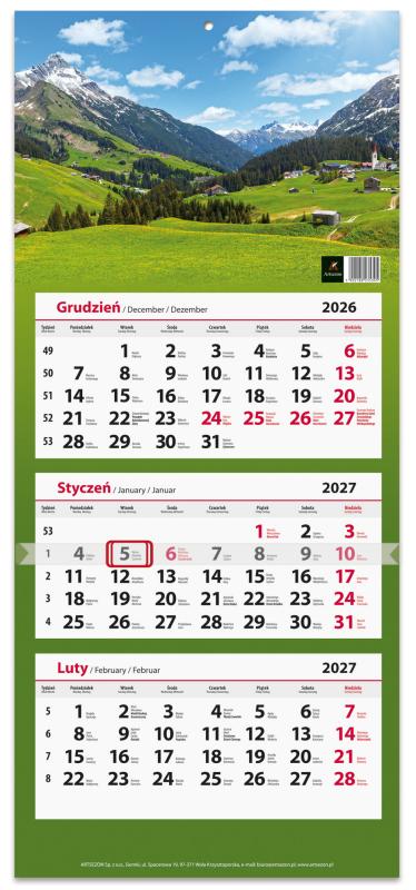 KALENDARZ TRÓJDZIELNY 2027