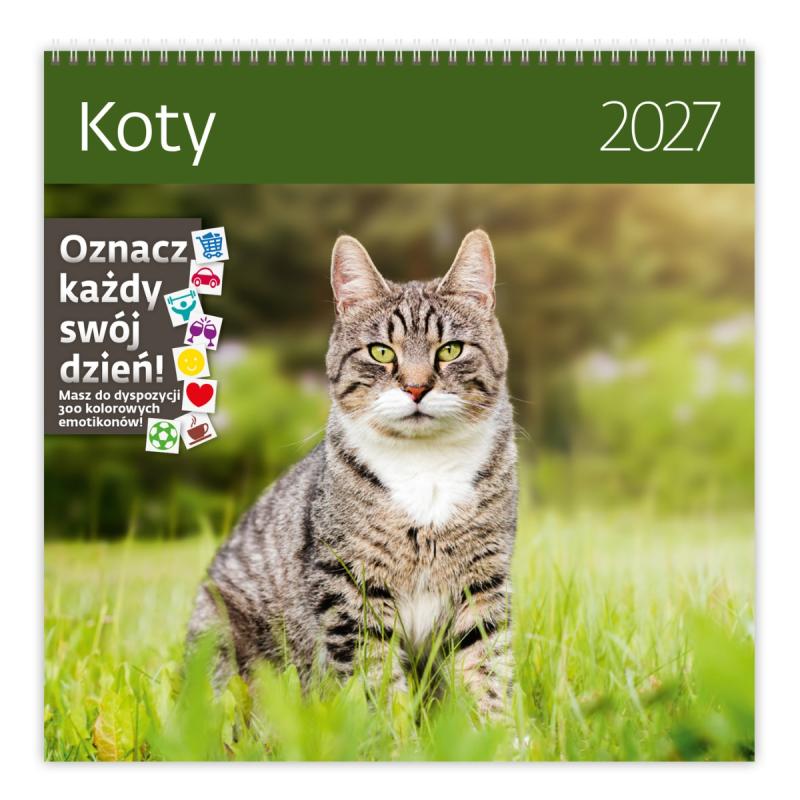 KALENDARZ 30X30 KOT 2027