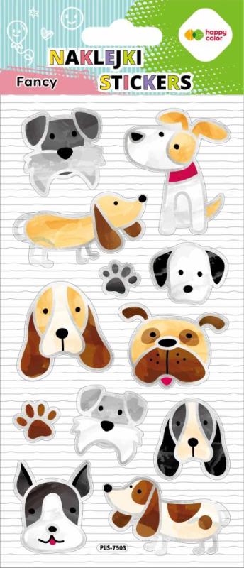 NAKLEJKI 3D FANCY - DOODLE DOGS, 90x210 mm, Happy Color