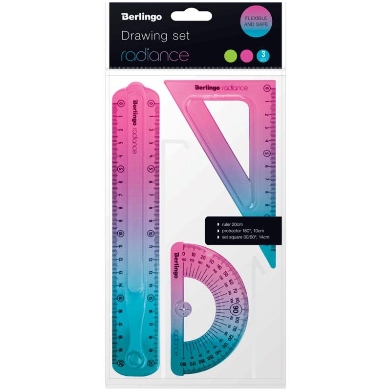 ZESTAW GEOMETRYCZNY BERLINGO RADIANCE RÓŻOWO-NIEBIESKI