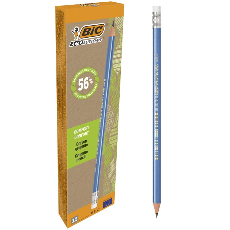 OŁÓWEK BIC EVOLUTION TRIANGLE Z GUMKĄ