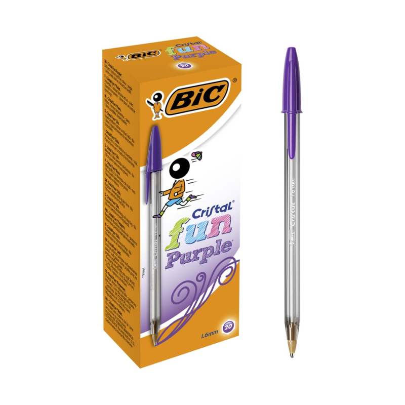 DŁUGOPIS BIC CRIST 1,6 FUN FIOLETOWY BCL B20