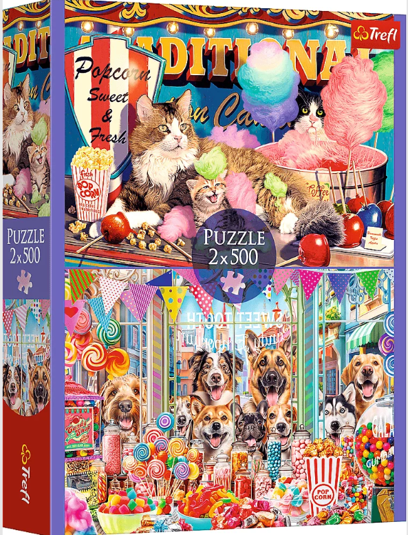 PUZZLE 2X500 TREFL PUSZYŚCI PRZYJACIELE