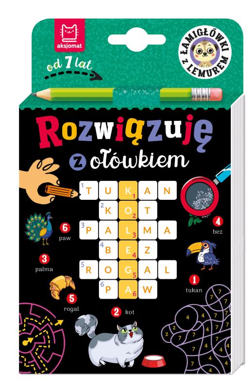 KSIĄŻECZKA ROZWIĄZUJĘ Z OŁÓWKIEM ŁAMIGŁÓWKI Z LEMUREM OD 7 LAT