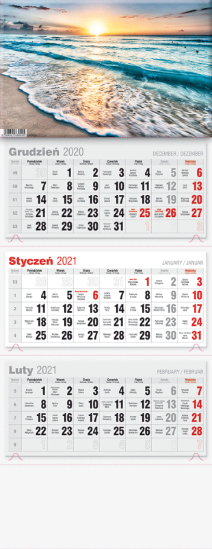 KALENDARZ TRÓJDZIELNY LUX 2027