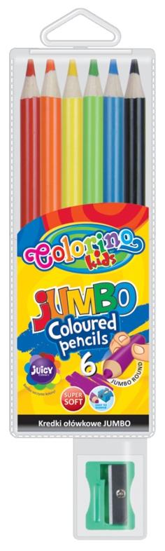 KREDKI OŁÓWKOWE 6 COLORINO JUMBO +TEMP