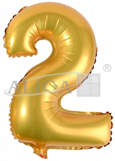 BALONY FOLIOWE CYFERKI ZŁOTE 86CM