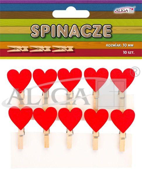 SPINACZE SPIN-6110 DREWNIANE SERCA A10 30MM WALENTYNKI