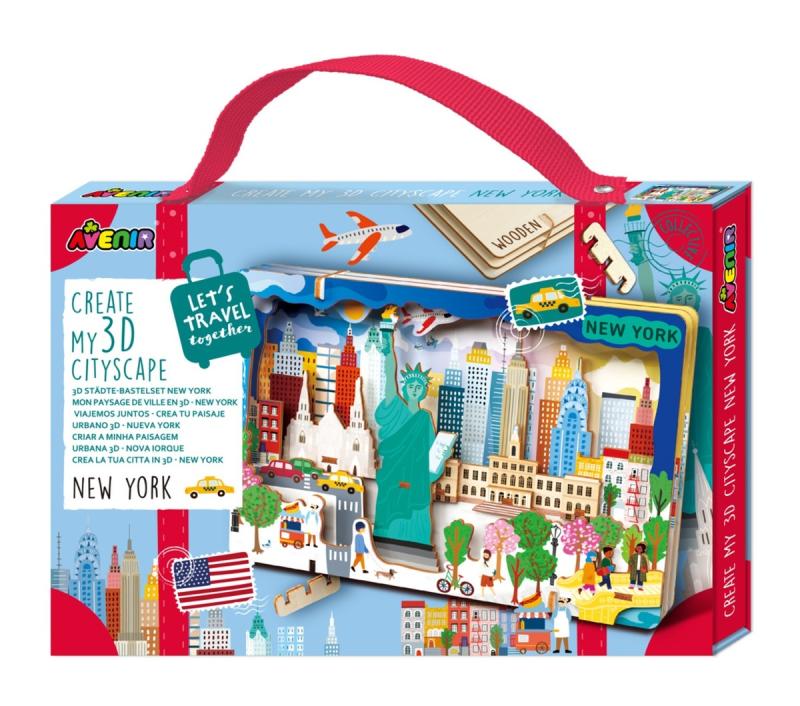 STWÓRZ PEJZAŻ MIEJSKI NOWY YORK PUZZLE DREWNIANE 3D