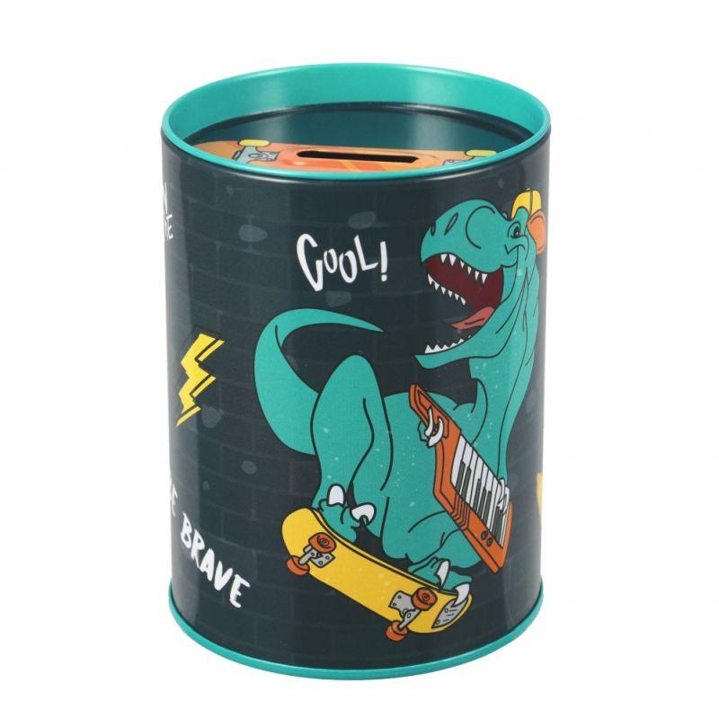 SKARBONKA METALOWA OKRĄGŁA SKATE DINO STK PB 6 24