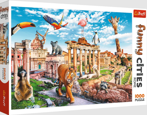 PUZZLE 1000 TREFL FUNNY CITIES-DZIKi RZYM