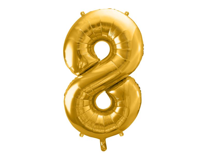 BALON FOLIOWY 8 86CM ZŁOTY
