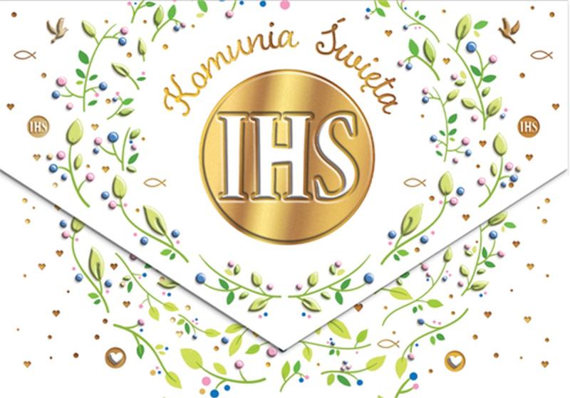 KARNET KOPERTA A5 KOMUNIA LISTKI IHS