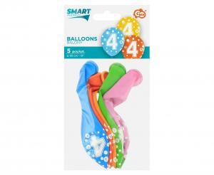 BALONY Z CYFRAMI 4 12CALI 5SZT