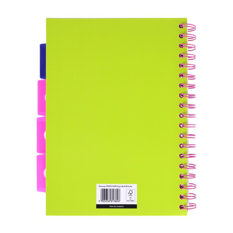KOŁOZESZYT B5/100# NEON ZIELONY 80G