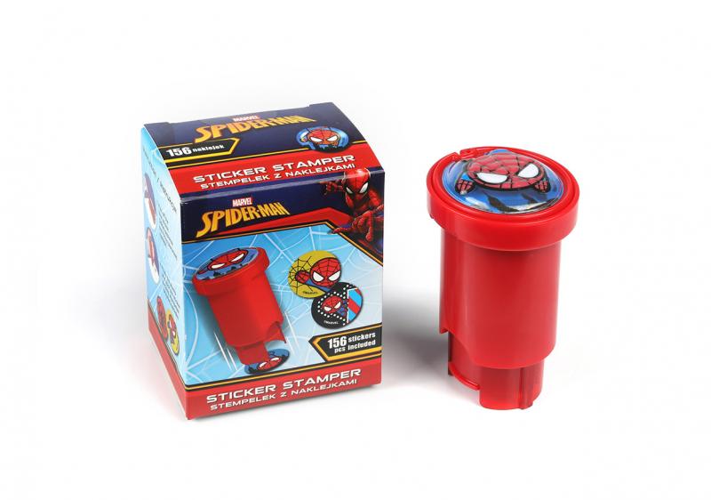 STEMPEL Z NAKLEJKAMI - MIX 2 WZORÓW - DISNEY SPIDERMAN