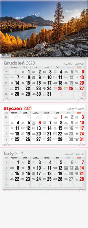 KALENDARZ TRÓJDZIELNY LUX 2027