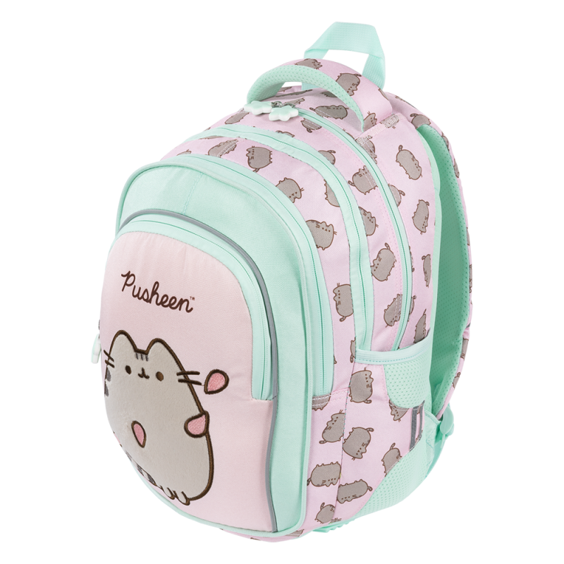 PLECAK 4-KOMOROWY BPL-58 PUSHEEN PINK