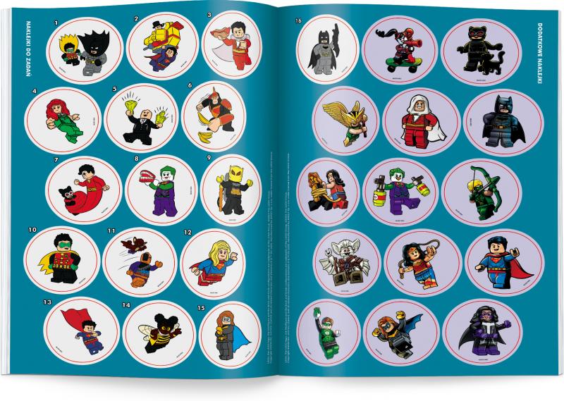 KSIĄŻECZKA LEGO DC COMICS SUPER HEROES.KOLOROWANKA Z NAKLEJKAMI