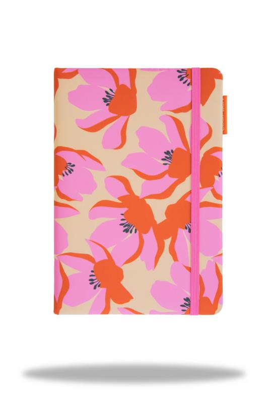 BRULION A5 Z GUMKĄ CP - FLORES ROSA 80K LINIA