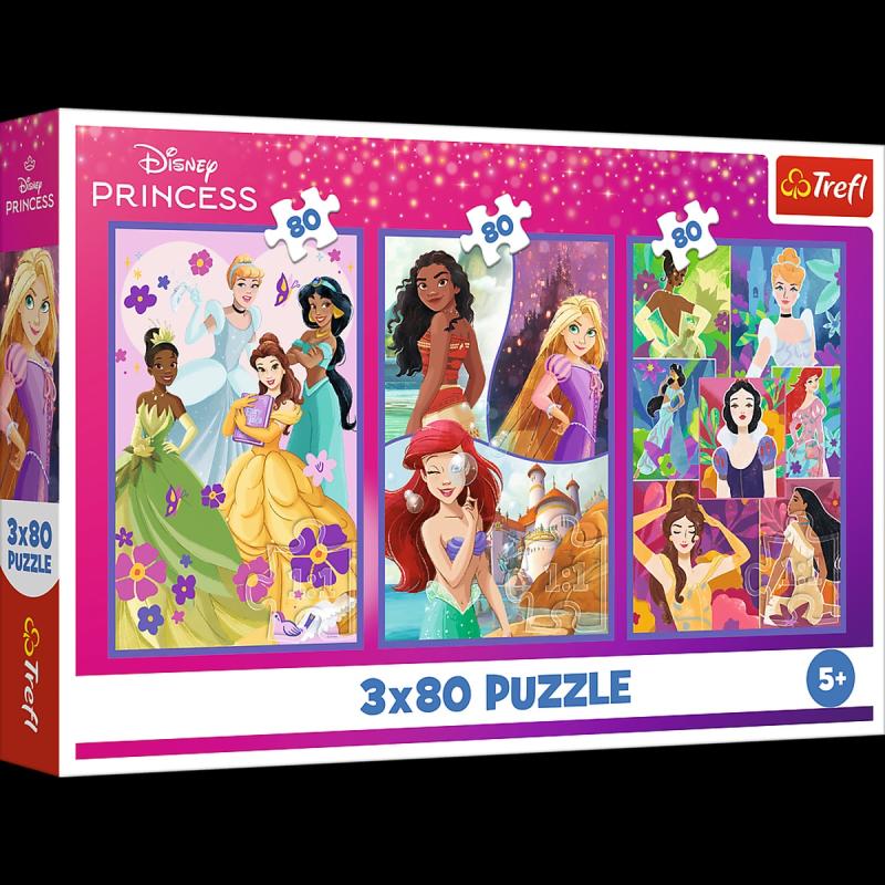 PUZZLE 3X80 TREFL KSIĘŻNICZKI PRZYJACIÓŁKI