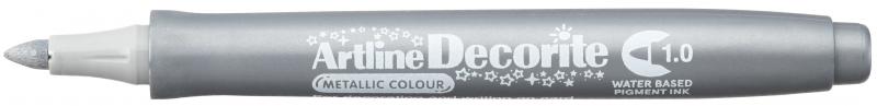 MARKER DECORITE 1MM MET.SREB.