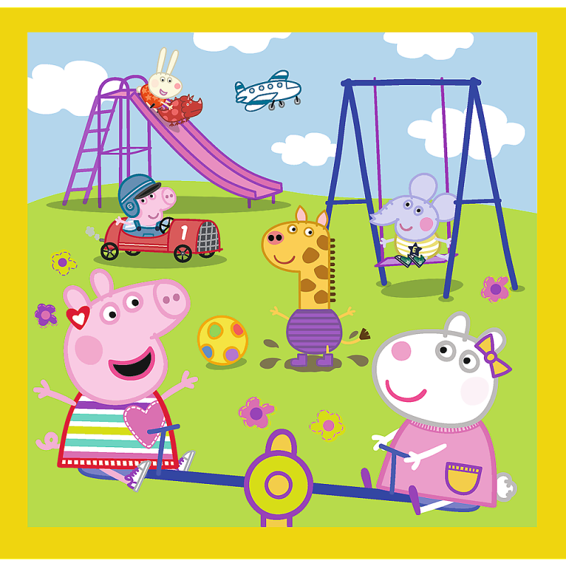 PUZZLE 3W1 TREFL WESOŁY DZIEŃ PEPPY