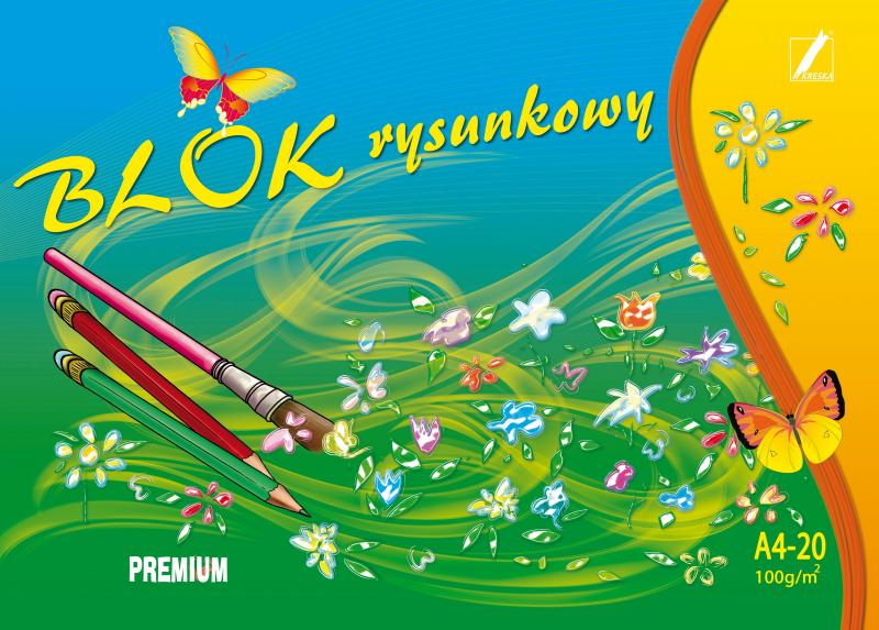 BLOK RYSUNKOWY A4 PREMIUM 100G KRESKA