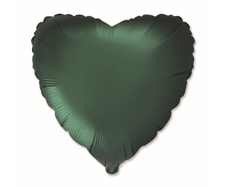 BALON FOLIOWY 18 FX SERCE SATYNOWY C.ZIELONY
