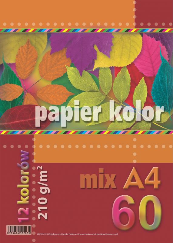 PAPIER A4/60 MIX KOL 210G KRESKA