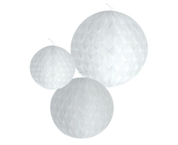 ROZETA DEKORACYJNA W&C 3 KULE BIAŁE15CM,20CM,25CM