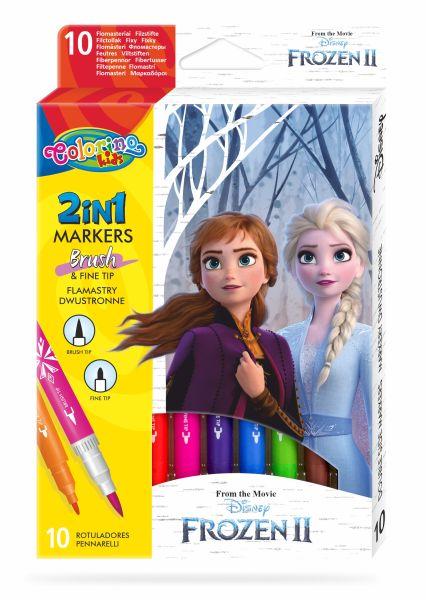 FLAMASTRY DWUSTRONNE 10 KOL. /FROZEN / /12/ COLORINO DISNEY