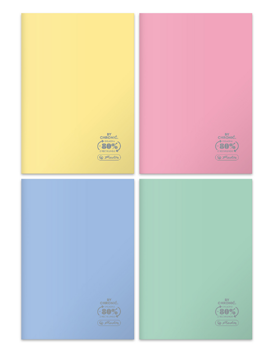 ZESZYT A5/32 # HERLITZ ECO PP PASTEL COLORS FSC